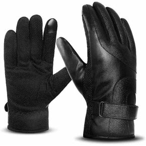 Men's Gloves Men's Winter Gloves Outdoor Warm Thicken Warm Splicing Gloves Touch Screen
