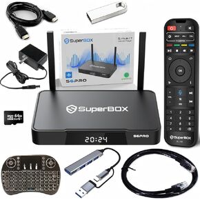 2025 S6 Pro Smart Media TV Box - 6K Ultra HD with Parental Control and Voice Control 4GB RAM 32GB ROM