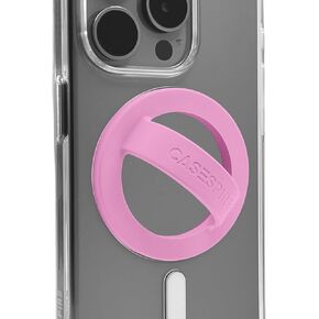 حامل حلقة الأصابع الناعمة للسيليكون المغناطيسي لحالات Magsafe و iPhone (البريق الأبيض)