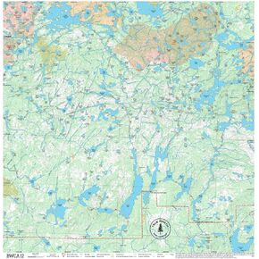BWCA Map - BWCA 12 – Waterproof, Durable Cloth Map for Canoeing, Hiking, and Camping by True North Map Company
