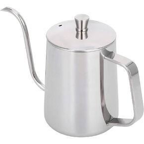 KIMISS 600ml Coffee Drip Kettle - 304 Stainless Steel Gooseneck Coffee Pot with Lid, Precision Spout for Ideal Brewing, Elegant Design for and Tea Lovers