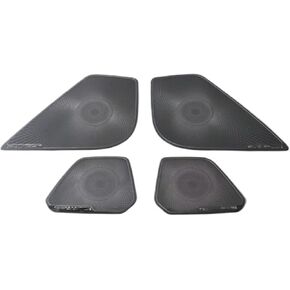 4 أبواب سيارة مكبر صوت مكبر صوت مكبر صوت مكبر الصوت تغطية زخرفة القرن ملائمة ل Mitsubishi Outlander 2022-2024 Trim Incisions Interior Assories Door Audio Seeper (SS Black)