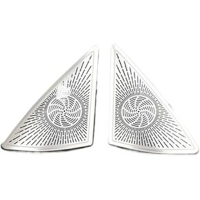 Car Styling Door A-Pillar Srereo Speaker Frame Decoration Cover Trim Fit for Benz S Class W221 2008-2013 Interior Sticker Door Audio Speaker Cover(C Model Silver)
