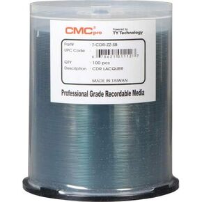 100 CMC Pro 48X CDR (CD-R) 80min 700MB Shiny Silver in Cake Box