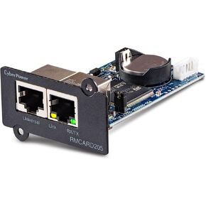 CyberPower RMCARD205 UPS & ATS PDU Remote Management Card, SNMP/HTTP/Nms, Dual RJ-45 Ethernet Ports, Compatible with Multiple Models, Eco-Friendly, Black, Cloud Care Bundle Eligible