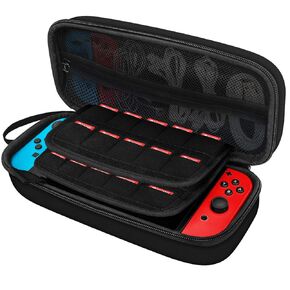 JETech Carrying Case for Nintendo Switch 2 (2025) 7.9 Inch, Hard Shell Portable Travel Bag with 10 Game Card Slots and Accessories Pouch, Lightweight Anti-Scratch Protection (Black)