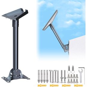 for Starlink Gen 3 Roof Mount, Aluminum Alloy Starlink Standard V3 Mounting Kit with Starlink Gen 3 Pipe Adapter, Angle Adjustable (Curved)