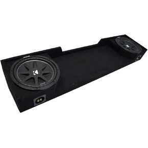 American Sound Connection Compatible with 1988-1998 GMC Sierra Ext Cab Truck Kicker Comp C10 Dual 10" Sub Box Enclosure New - Final 2 Ohm