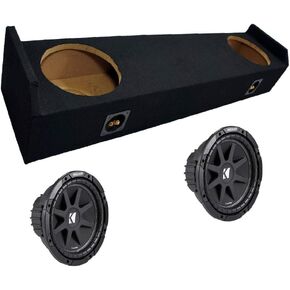 American Sound Connection Compatible with Honda Ridgeline 05-12 Truck Dual 10" Kicker C10 Subwoofer Sub Box Enclosure 600 Watts Peak