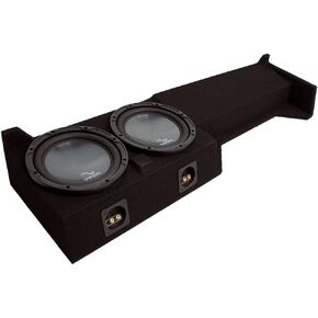 Harmony Audio HA-R104 Basic Compatible with Nissan Frontier 2005-2015 Rhythm Series 10", ASC 2X10NISSAN-CREW-FRONT Dual 10" Sub Box Enclosure and HA-24-WIRE 24" Wire with .205" Spade and Soldered End