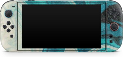 Glossy Glitter Gaming Skin Compatible with Nintendo Switch 2 Premium Kit - Blue Scales - Premium 3M Vinyl Protective Wrap Decal Cover - Easy to Apply | Crafted in The USA by MightySkins in Saudi Arabia