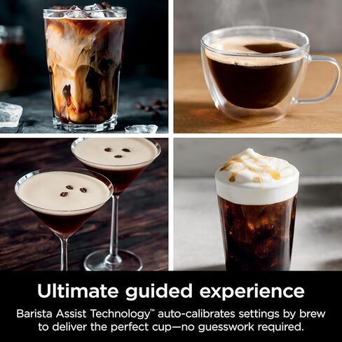 Ninja Luxe Cafe Premier Series, Espresso Machine, Drip Coffee, Rapid Cold Brew, Integrated Grinder, Hands-Free Frother, with Knock Box, Water Filter, Cleaning Tablets, Descaler, ES601GM in Saudi Arabia