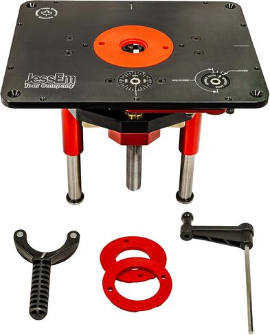 JessEm Mast-R-Lift II 02120 Router Lift, 9-1/4-Inch by 11-3/4-Inch,Black/Red in Saudi Arabia