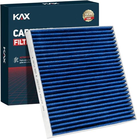 فلتر هواء كابينة KAX، استبدال CF12157 لكامري 2018-2023، RAV4 2019-2023، كورولا، هايلاندر، RX350، بريوس، CX-9، سيينا، فينزا، أفالون، مع فلتر هواء مقصورة الركاب الكربوني المنشط، قطعتان in Saudi Arabia