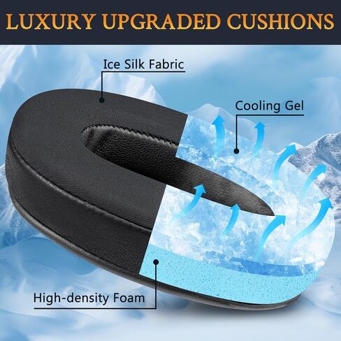 SOULWIT Cooling-Gel Replacement Earpads for Sony WH-CH700N (WHCH700N) & MDR-ZX780 (ZX780DC)/MDR-ZX770 (ZX770BN ZX770BT), Ear Pads Cushions for MDR-10R (10RNC 10RBT) Over-Ear Headphones in Kuwait