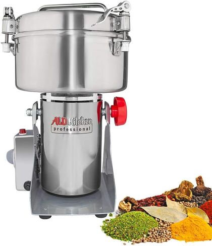 ALDKitchen Grain Mill | Swing Type Grinder for Spices, Herbs, Roots | Commercial Use | Stainless Steel | 110V (2500 g) in Kuwait