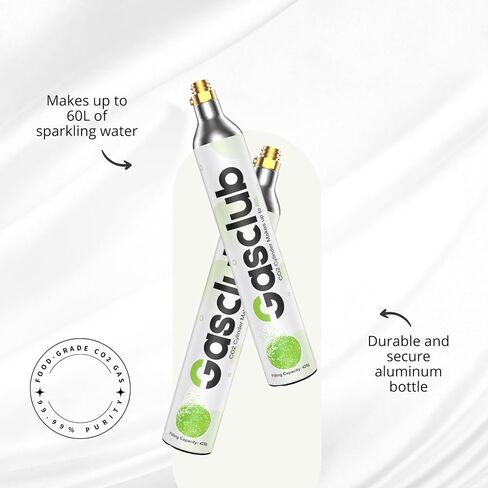 60L CO2 Cylinder Compatible with All 'Screw-In' Soda Makers For SodaStream (Excluding Enso, E-TERRA, Art, Terra, Gaia, and Aqua Fizz), Philips, Aarke, etc.Makes Up to 60L, 4-Pack in Saudi Arabia