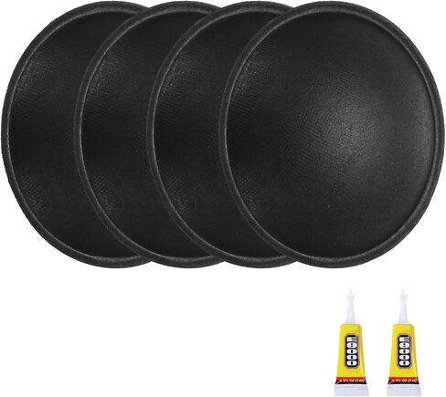 MECCANIXITY 4Pcs Speaker Dust Cap 115mm/4.53" Outer Diameter Dome Paper Cap Subwoofer Coil Cover Caps with Repair Glue for Speaker Decoration Accessory Repair in Saudi Arabia