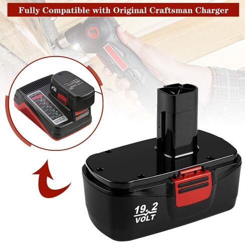 2 Pack 3600mAh Ni-Mh Replacement Battery Compatible with Craftsman 19.2 Volt C3 DieHard 130279005 315.113753 315.115410 315.11485 1323903 120235021 130235021 11375 11376 19.2V Cordless Drill Batteries in Saudi Arabia