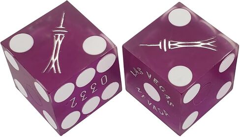 Cyber-Deals Wide Selection of 19mm Craps Dice - Authentic Las Vegas Casino Table-Played (Flamingo (Green Polished)) in Saudi Arabia