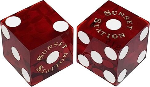 Cyber-Deals Wide Selection of 19mm Craps Dice - Authentic Las Vegas Casino Table-Played (Flamingo (Green Polished)) in Saudi Arabia