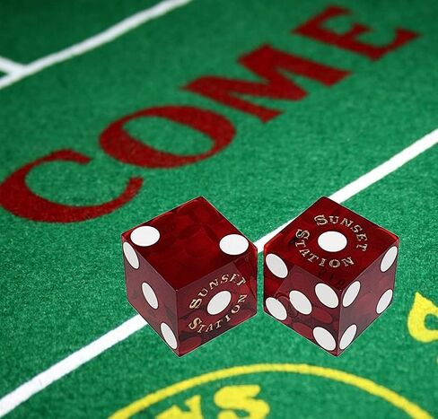 Cyber-Deals Wide Selection of 19mm Craps Dice - Authentic Las Vegas Casino Table-Played (Flamingo (Green Polished)) in Saudi Arabia