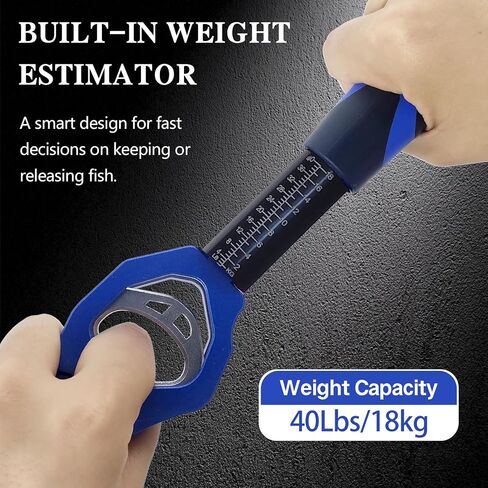 11.8'' Heavy-Duty Fish Gripper with Scale Rustproof Aluminum Body, Non-Slip Rubber Handle, Built-in Weight Estimator & Wrist Lanyard in Saudi Arabia