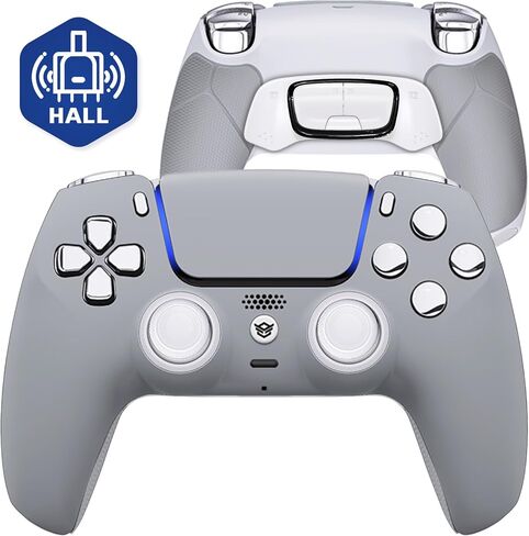 HEXGAMING ULTIMATE Hall Effect Wireless Controller Compatible with ps5-4 Back Buttons, Mouse-Click Hair Triggers, Interchangeable Thumbsticks - New Hope Gray in Saudi Arabia