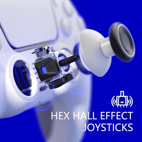 HEXGAMING ULTIMATE Hall Effect Wireless Controller Compatible with ps5-4 Back Buttons, Mouse-Click Hair Triggers, Interchangeable Thumbsticks - New Hope Gray in Saudi Arabia