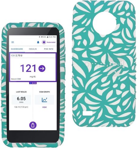 حافظة جلدية من الجل Omnipod 5 - غطاء سيليكون ناعم مصمم لحماية جهاز Omnipod 5 (بريق أرجواني)... in Kuwait