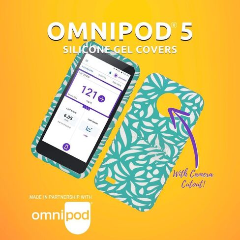 حافظة جلدية من الجل Omnipod 5 - غطاء سيليكون ناعم مصمم لحماية جهاز Omnipod 5 (بريق أرجواني)... in Kuwait