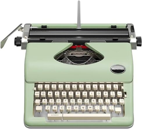 آلة كاتبة Maplefield Vintage - آلة كاتبة عتيقة - ديكور طاولة لطيف للمنزل أو المكتب - إعداد سهل - يناسب أوراق ورقية قياسية مقاس 8 × 11 بوصة (برونزية عتيقة) in Saudi Arabia