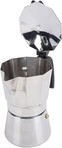 Stovetop Coffee Maker Stainless Steel Octagonal Even Heat Distribution Stovetop Coffee Maker Pot Silver (300ML) in Kuwait