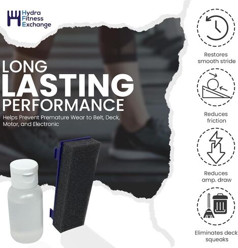 مجموعة تشحيم حزام المشي من Hydra TreadLube 100% من زيت السيليكون مع أداة توزيع مقاس 16 بوصة (يتم تطبيقها فعليًا على المناطق التي يصعب الوصول إليها) تقلل من الاحتكاك مع معظم أجهزة المشي - صنع في الولايات المتحدة الأمريكية in Saudi Arabia