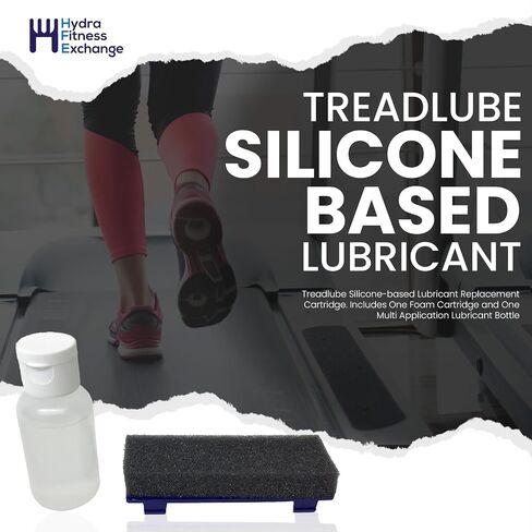 مجموعة تشحيم حزام المشي من Hydra TreadLube 100% من زيت السيليكون مع أداة توزيع مقاس 16 بوصة (يتم تطبيقها فعليًا على المناطق التي يصعب الوصول إليها) تقلل من الاحتكاك مع معظم أجهزة المشي - صنع في الولايات المتحدة الأمريكية in Saudi Arabia
