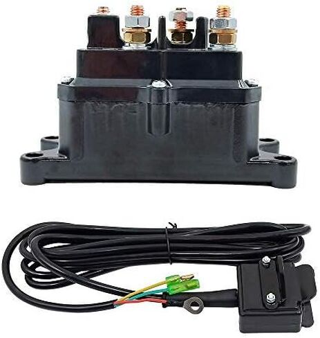 Triumilynn 12V 250A Winch Solenoid Relay Contactor for ATV UTV Boat Vehicle Industry Winch 1500-5000lbs, Replace 63070 62135 74900 70715 2875714 in Kuwait