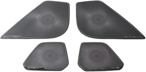 4 Doors Car Audio Speaker Loudspeaker Frame Horn Decoration Cover Fit for Mitsubishi Outlander 2022-2024 Trim Interior Accessories Door Audio Speaker Cover(Ss Black) in Saudi Arabia