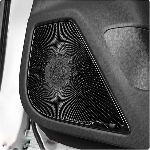 4 Doors Car Audio Speaker Loudspeaker Frame Horn Decoration Cover Fit for Mitsubishi Outlander 2022-2024 Trim Interior Accessories Door Audio Speaker Cover(Ss Black) in Saudi Arabia
