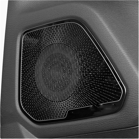 4 Doors Car Audio Speaker Loudspeaker Frame Horn Decoration Cover Fit for Mitsubishi Outlander 2022-2024 Trim Interior Accessories Door Audio Speaker Cover(Ss Black) in Saudi Arabia