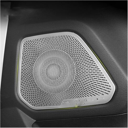 4 Doors Car Audio Speaker Loudspeaker Frame Horn Decoration Cover Fit for Mitsubishi Outlander 2022-2024 Trim Interior Accessories Door Audio Speaker Cover(Ss Black) in Saudi Arabia