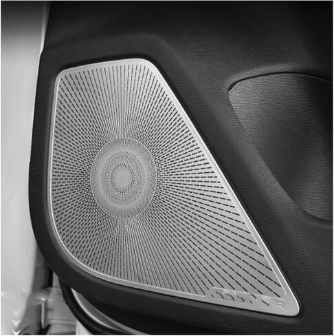 4 Doors Car Audio Speaker Loudspeaker Frame Horn Decoration Cover Fit for Mitsubishi Outlander 2022-2024 Trim Interior Accessories Door Audio Speaker Cover(Ss Black) in Saudi Arabia