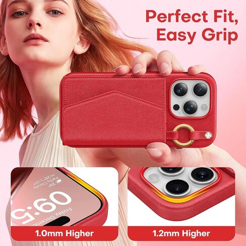 Tauri for iPhone 16 Pro Case ، حالة محفظة مغناطيسية قابلة للإزالة مع حامل البطاقة ، [متوافق مع Magsafe] علبة هاتف PU متينة مع الشحن اللاسلكي والبني in Saudi Arabia