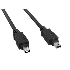 CableLeader 6ft FireWire 400 Cable IEEE-1394a 4-Pin Male to Male Data Transfer Cable, iLink DV Cable, DV Camera to Computer, Camcorder to Laptop Cable, Black