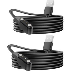 Compatible with BrexLink AI Translator Recorder Charger, Magnetic Replacement Charger Compatible for BrexLink AI Translator Recorder (2 Pack-Black+White)