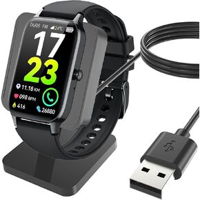 Compatible with Soudorv P97 Charger,Lamshaw Charging Stand Desk Holder Charging Dock Station Compatible with Soudorv P97, Dyurwa P97 Smart Watch (Black)