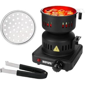 MRPAPA Electric Charcoal Starter, Electric Stove ETL Approved Durable Multipurpose Electric Stove,Overheat Protection Hookah Coconut Coals Burner