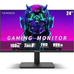 24 Inch Gaming Monitor with 165hz/144hz, IPS 1ms, FHD 1080p and HDR 10 | PC Computer Monitor with 105% sRGB, Bluelight Filter, 2 HDMI & 1 DP Port, Support Freesync and Wall Mounted