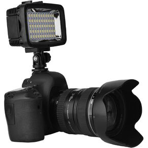 40m/130ft Underwater LED Video Light Fill Lamp for Camera, 1800 60 LEDs, HighPower Mode for Diving, PowerSaving Mode for Night