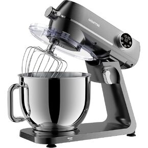 Gourmia 7 Qt Stand Mixer w/Attachments, Bowl Shield, Dough Hook, Whisk & Beater - 10-Speed Heavy Duty Kitchen Countertop Electric Dough Mixer