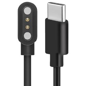 Compatible with ICE Watch Smart Watch Charger, Magnetic Replacement Charging Cable Compatible with Ice Smart 2.0 1.96" Smart Watch (Type A-Black)